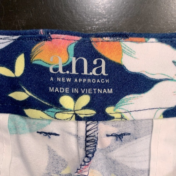 A.N.A Twill Shorts Navy Tropical 4 - Picture 3 of 7